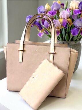 KATE SPADE CEDAR STREET Bifold Cedar Street Wallet in Crisp Linen NEW MSRP $100